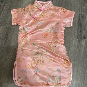 Pink Embroidered Kimono Dress 2T